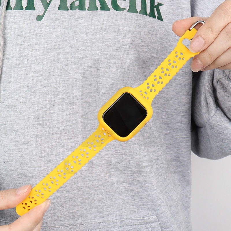 Dây Đeo Bằng Silicone Thoáng Khí Hình Chân Mèo Cho Đồng Hồ Apple 44mm 40mm 42mm 38mm iWatch Series 6 5 4 SE 7 45mm 41mm