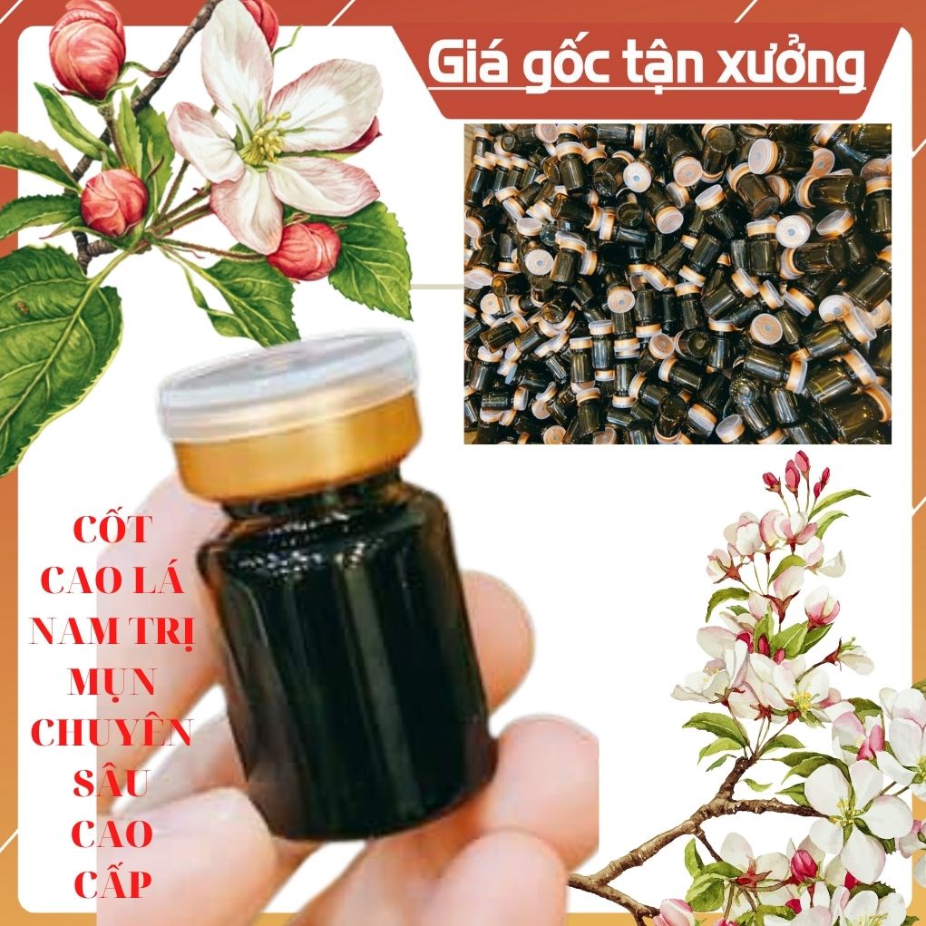 Cốt Huyết Thanh Thảo Dược đen đặc, chiết trong chai thủy tinh 5Ml tiện lợi, dễ sử dụng