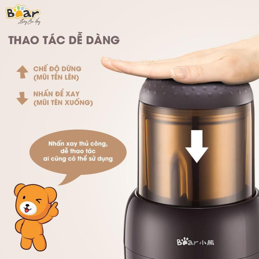 Máy Xay Bột, Máy Xay Ngũ Cốc Đa Năng Bear FSJ A03D1S Bản Quốc Tế 300W Bột Khô Dược Liệu, Xay Bột Gạo Độ Mịn Cao BH 12T