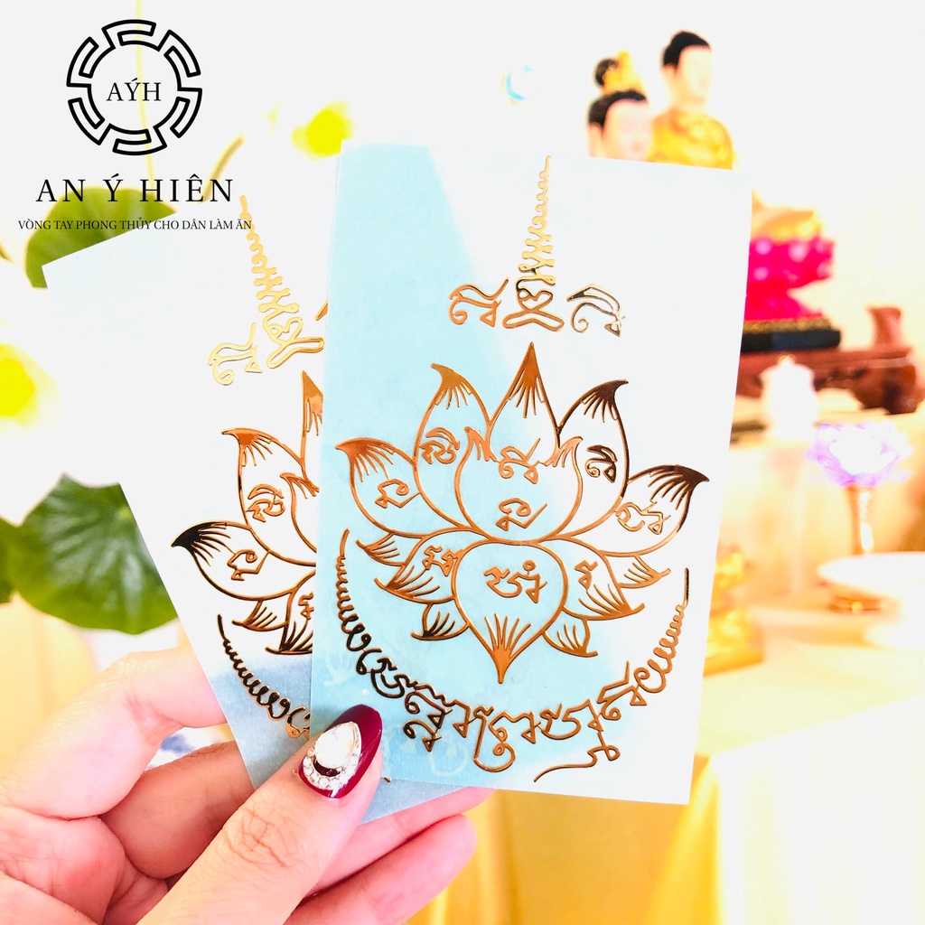 Lá dán HOA S.E.N BÌNH AN ( Đã trì chú, Decal linh phù dán điện thoại- GIÁ SỈ)