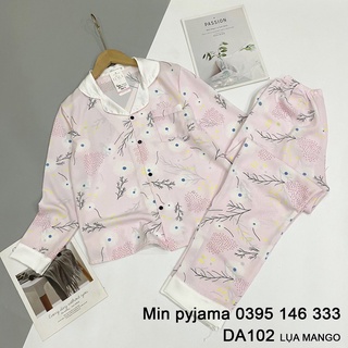 Đồ ngủ pyjamas lụa mango tay dài quần dài