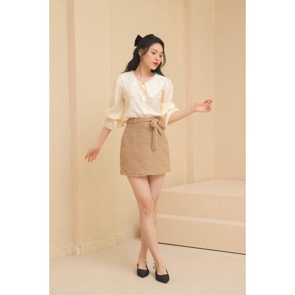 Chân váy nữ MOMOCO thiết kế buộc đai nơ cá tính M2889