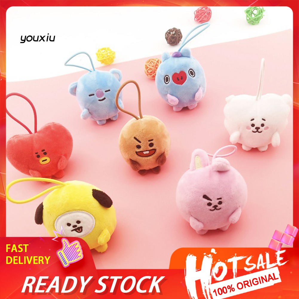 Móc Khóa Hình Thú Nhồi Bông Bt21 Dễ Thương