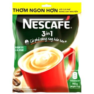 Nescafe 3in1 café rang xay đậm vị cafe 17g x 46 gói date mới tháng 8/2020.