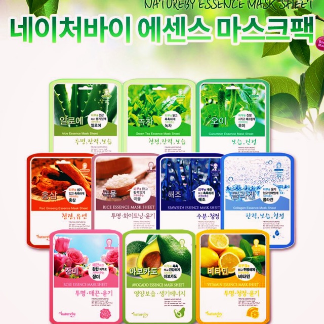 Mặt nạ giấy tự nhiên Natureby 100% make in KOREA