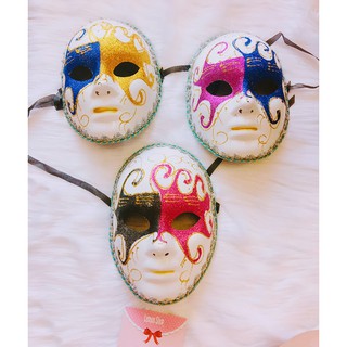 Mặt nạ vẽ halloween (md3) - màu ngẫu nhiên - 1 cai