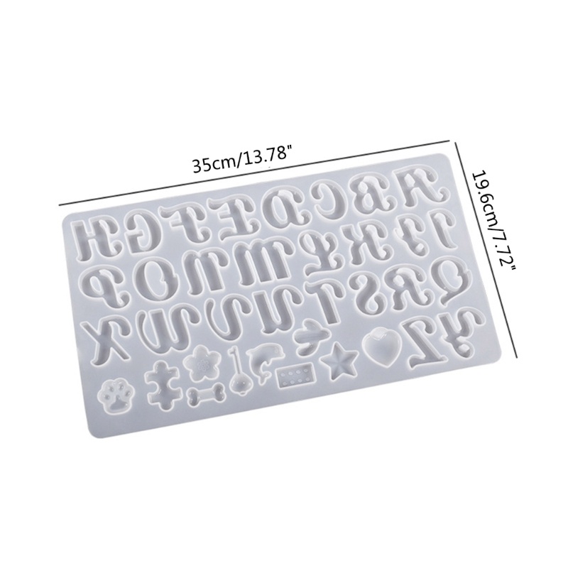 Bộ Khuôn Silicone Làm Móc Khóa Hình Chữ Cái