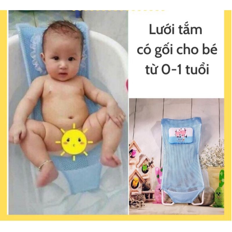 Lưới tắm kèm gối cho bé sơ sinh