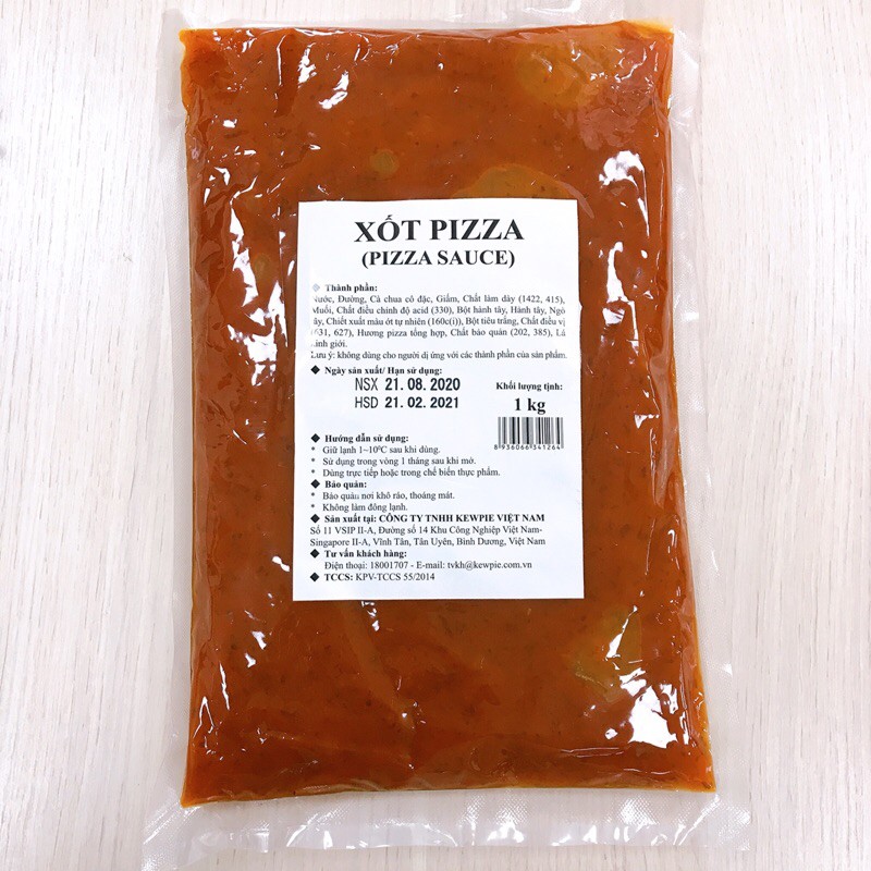 XỐT PIZZA KEWPIE 1KG CÓ SẴN LÁ OREGANO TIỆN LỢI LÀM PIZZA, MỲ Ý PASTA