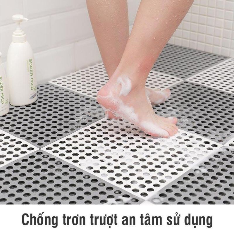 [ FREE SHIP] Thảm nhựa ghép kháng khuẩn,chống trơn,Trượt kích thước 30*30cm sạch,thoáng mát,an toàn cho trẻ tránh va đập