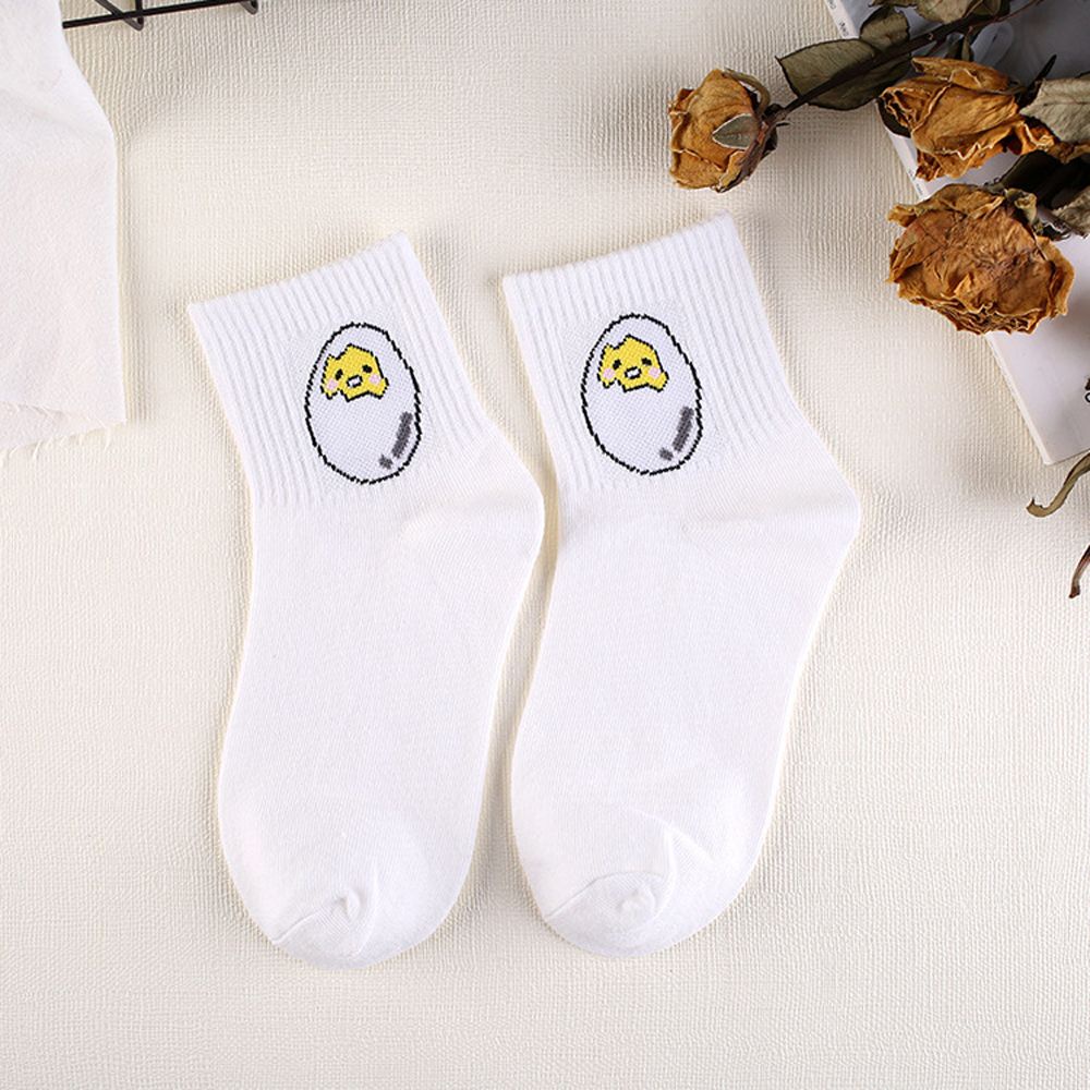 Vớ cotton cao đến mắt cá chân in họa tiết hoạt hình báo hồng đáng yêu chất lượng cao cho nữ