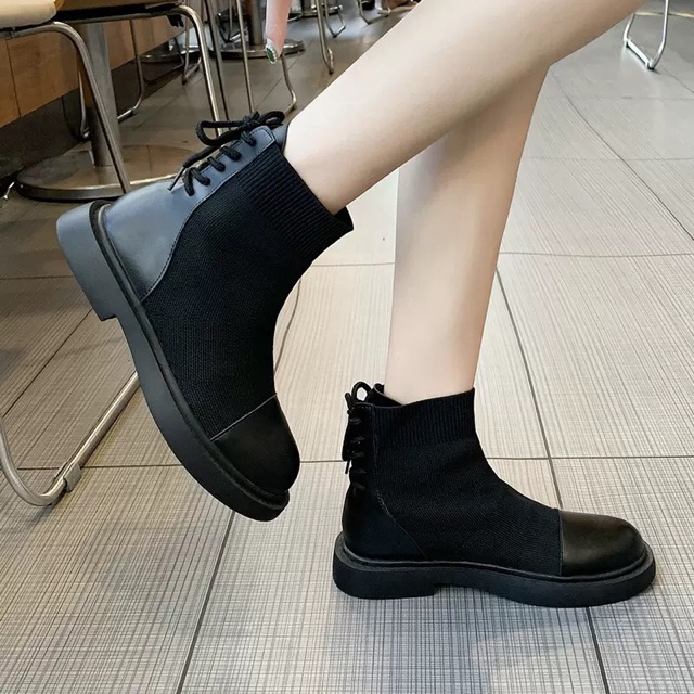 Order Boots nữ buộc dây sau mẫu hot thu 2019