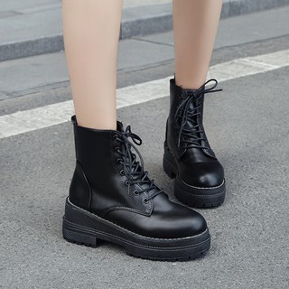 boot cao cổ nữ độn đế , bốt cổ lửng CÁ TÍNH - G285