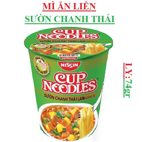 Lố 10 cốc mì ly Cup Noodles Nissin hải sản nhật bản, Thái Tôm yum, cua sốt cay, sườn chanh thái