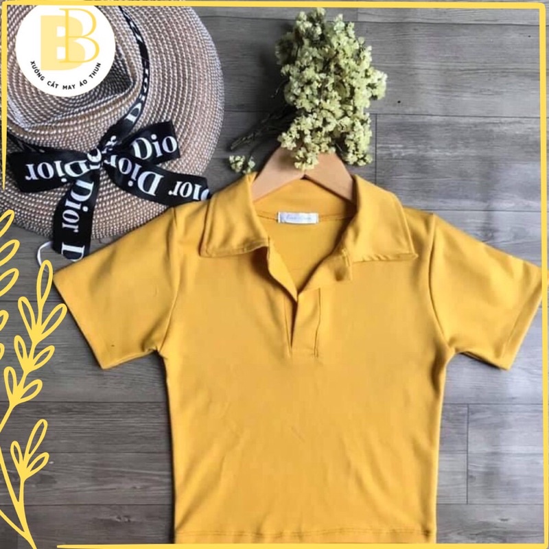 ÁO CROPTOP CỔ TRỤ POLO