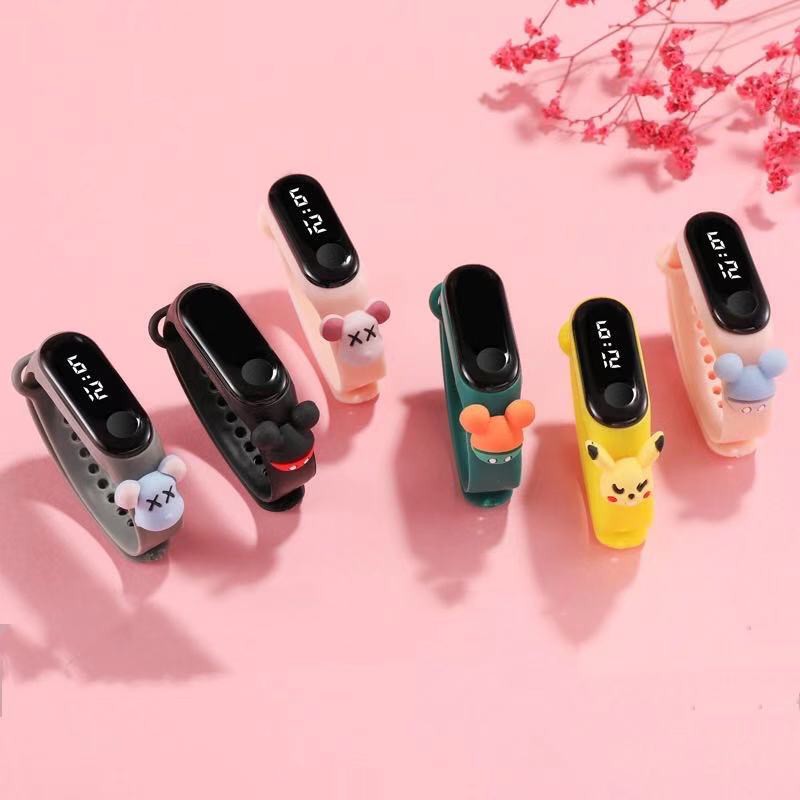 Đồng Hồ Đeo Tay Điện Tử Dạ Quang Chống Nước Kiểu Hoạt Hình Cho Bé Tiểu Học Và Trung Học