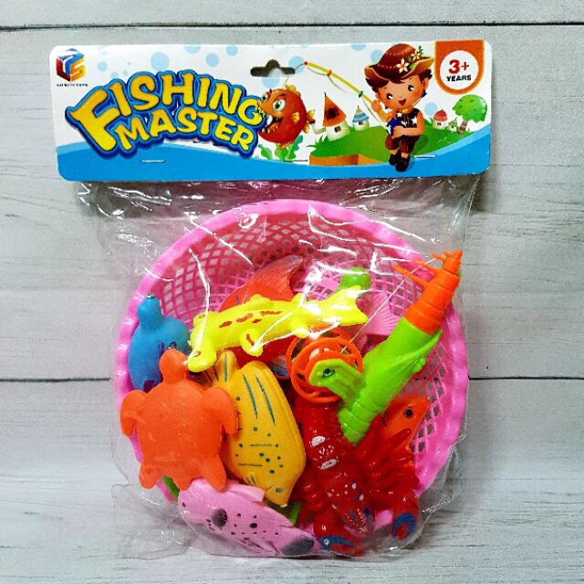 Rổ Đồ Chơi Câu Cá Cần Rút Quay Tay Dành Cho Bé