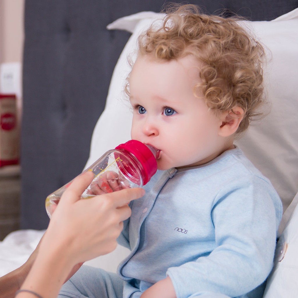 Bình sữa giữ nhiệt thủy tinh cổ rộng cho trẻ sơ sinh Mamamy 120ml - Combo 2 bình
