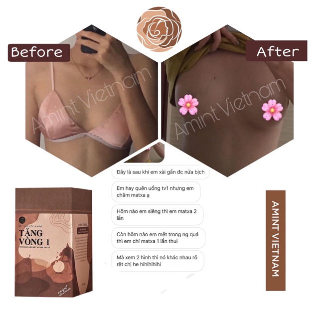TĂNG VÒNG 1 CACAO - AMINT (kèm quà + thực đơn + clip massage ấn huyệt ngực) | BigBuy360 - bigbuy360.vn