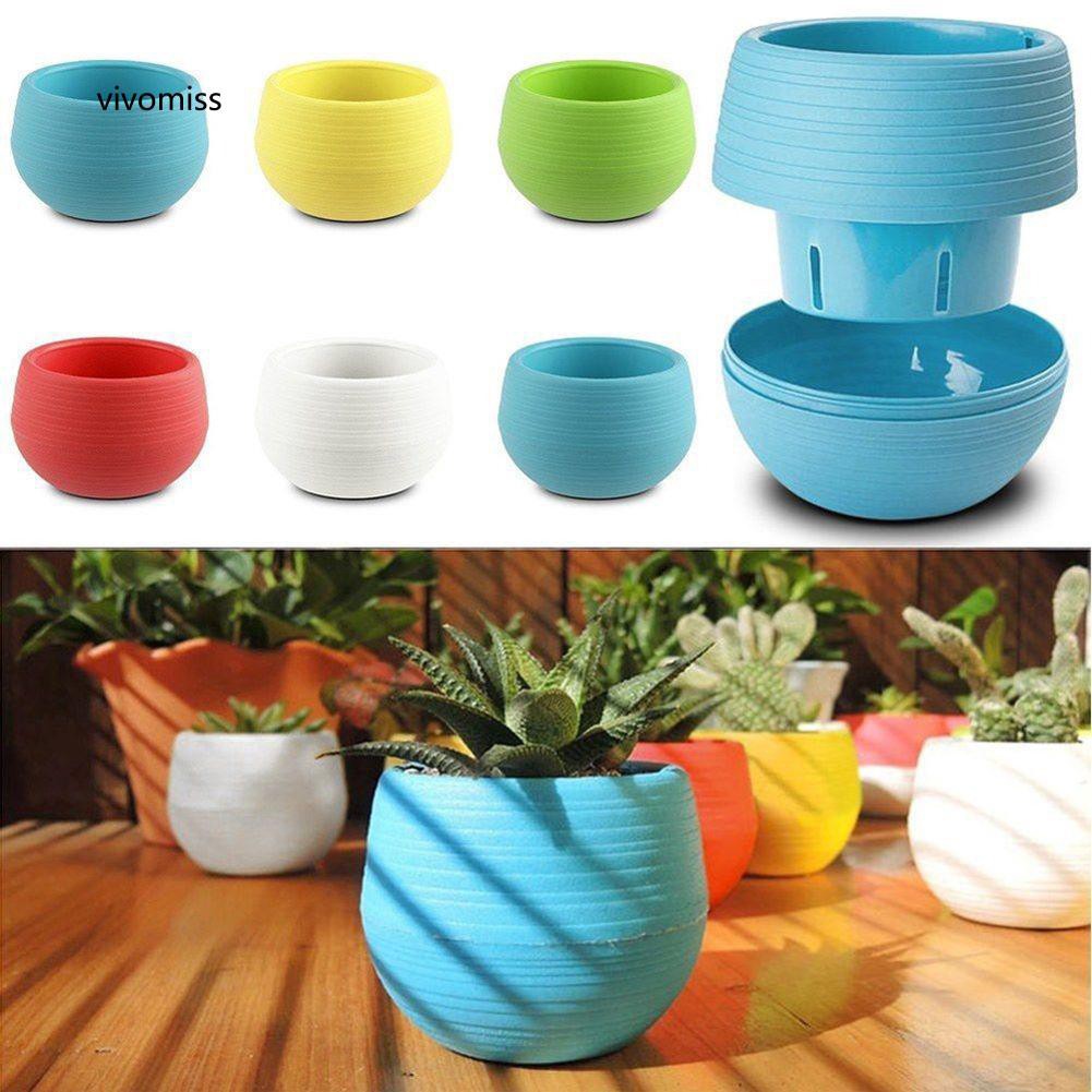 Chậu hoa bằng nhựa dễ thương dùng để trang trí