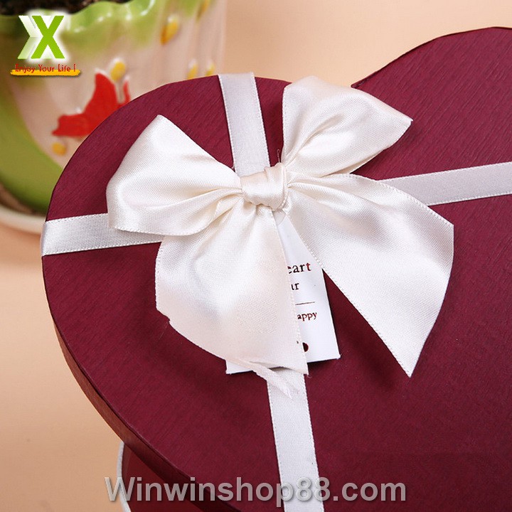 Bộ 3 Hộp Quà Trái Tim V.2, Hộp Quà Hình Trái Tim Có Nơ Sang Trọng - Do_luu_niem | BigBuy360 - bigbuy360.vn