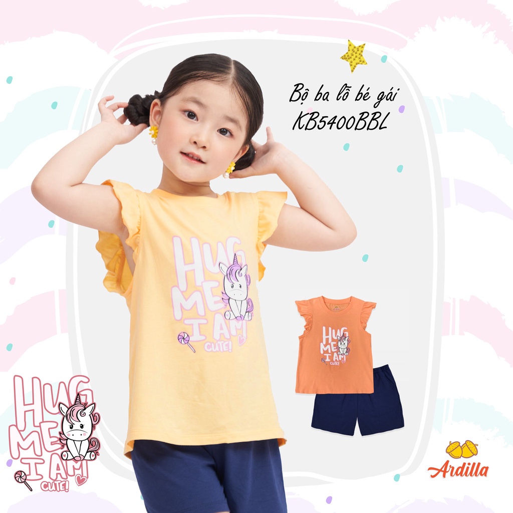 Bộ Quần Áo Bé Gái ARDILLA Áo Ba Lỗ Họa Tiết Dễ Thương Thoải Mái, Chất Vải Cotton Mát Mẻ Cho Bé 2-6 Tuổi KB5400