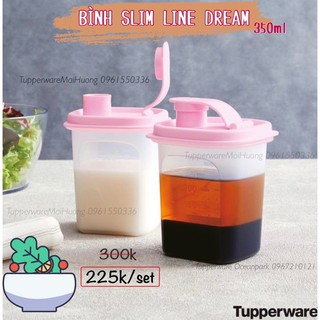 bộ bình nước slim line pitcher 350ml ( 2 bình ) tupperware