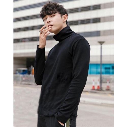 Áo thun Tay dài Cổ lọ Basic WINTER CVC - Giá sỉ Unisex