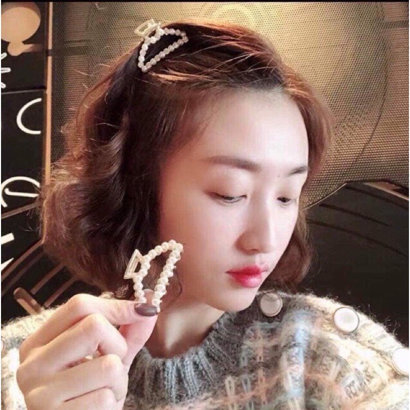Kẹp tóc càng cua mix hạt Ulzzang Quảng Châu xinh xắn