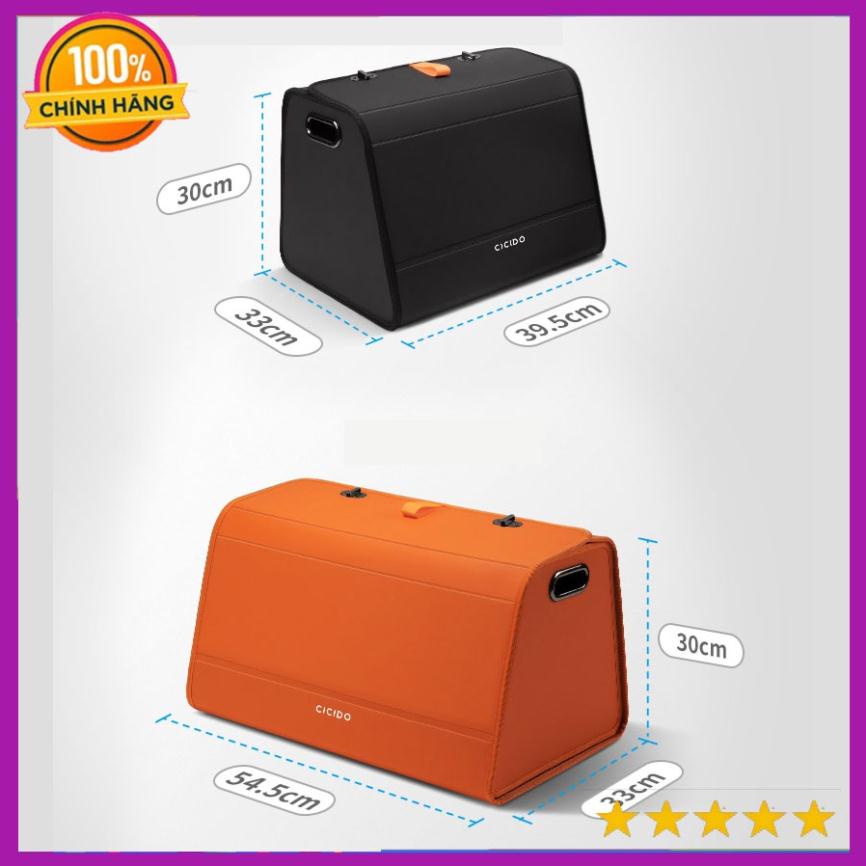 Hộp đựng đồ xe ô tô Cicido da PU gấp siêu gọn, Thùng Đựng Đồ Ô Tô - Hộp Đựng Đồ Ô Tô Có Thể Gấp Gọn