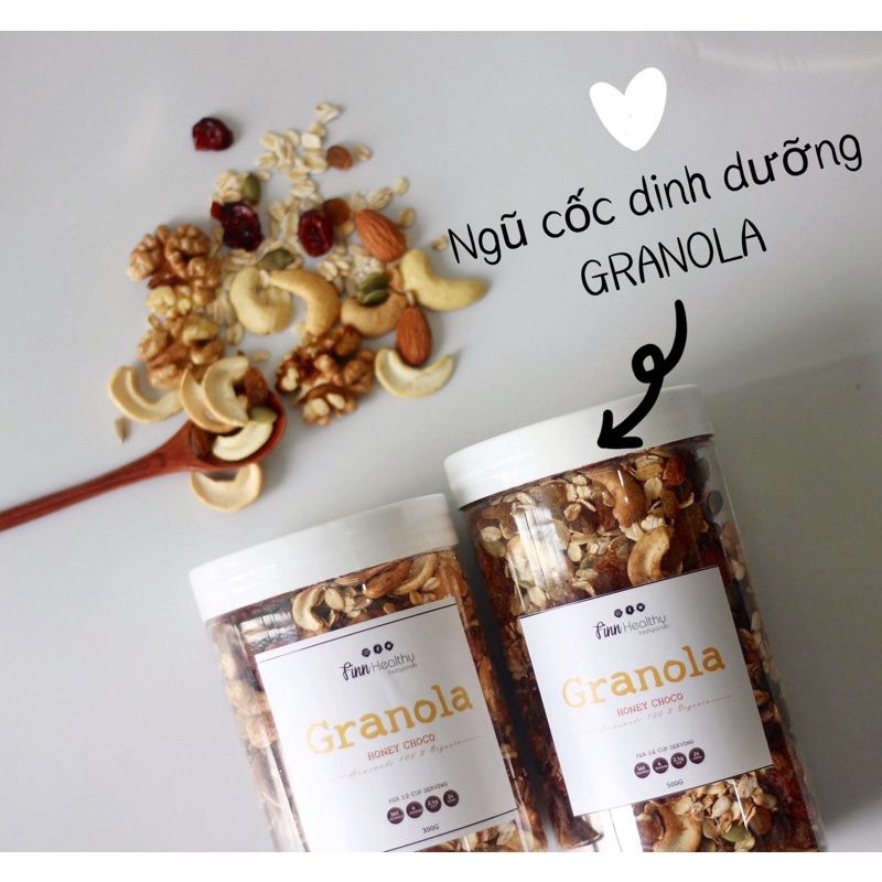 Granola 11 loại hạt dinh dưỡng giảm cân KHÔNG ĐƯỜNG by Finn healthy 500G