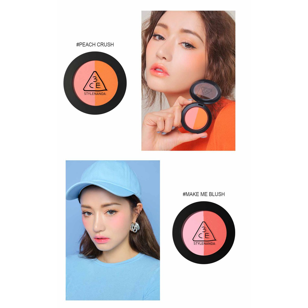 Phấn Má 3CE DUO COLOR FACE BLUSH.