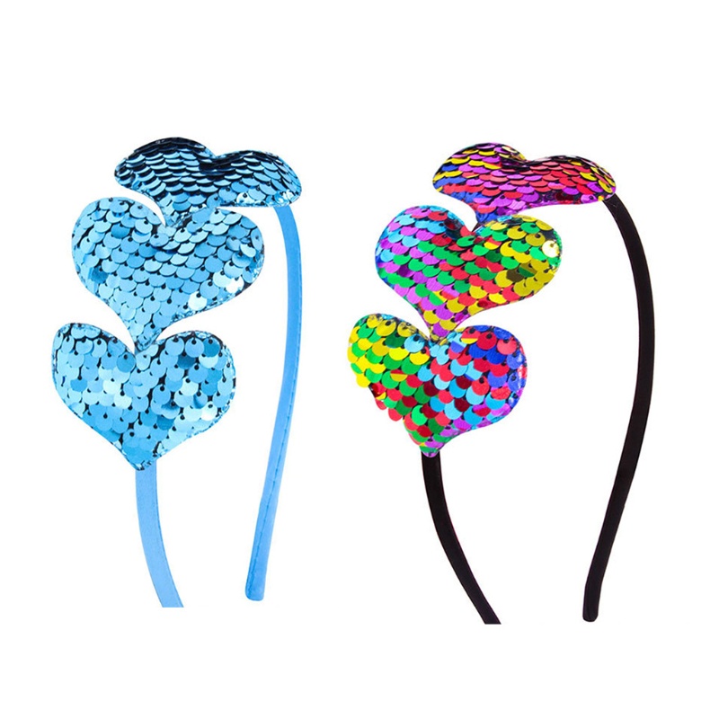 Flgo Băng Đô Cài Tóc Hình Trái Tim Đính Kim Sa Lấp Lánh Nhiều Màu Sắc Sáng Tạo Dành Cho