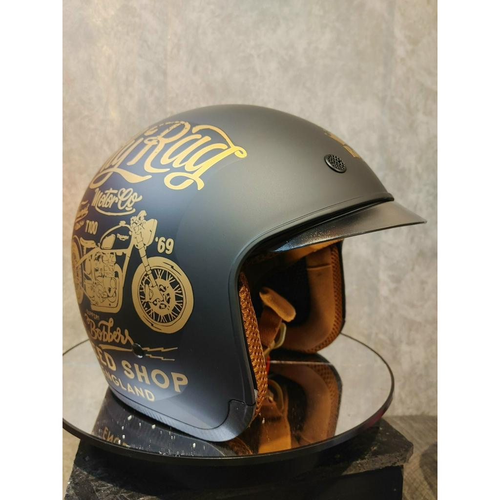 Mũ bảo hiểm xe máy 3/4 Royal M139 có kính âm, màu khói ,size M,L,XL dành cho nam, nữ CHÍNH HÃNG BH 12 THÁNG