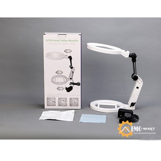 Kính lúp để bàn có đèn Led và thước đo cao cấp MG-3B138C