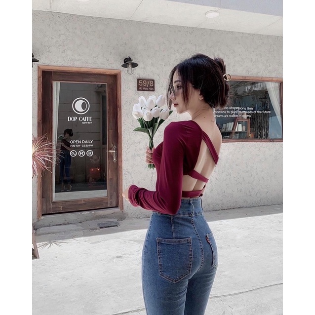 Áo Hở Lưng Lệch Vai