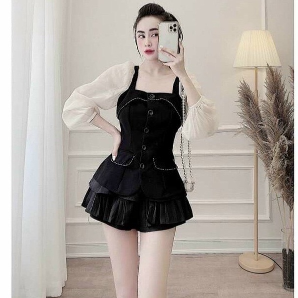 Áo sơ mi kiểu pha tơ oranga tiểu thư siêu xinh _ Hàng loại đẹp