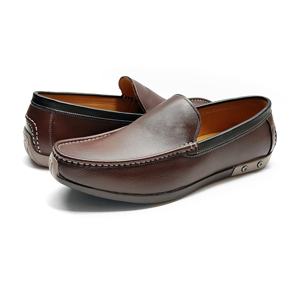 Giày Lười Nam Da Bò Thật Nguyên Miếng GM32