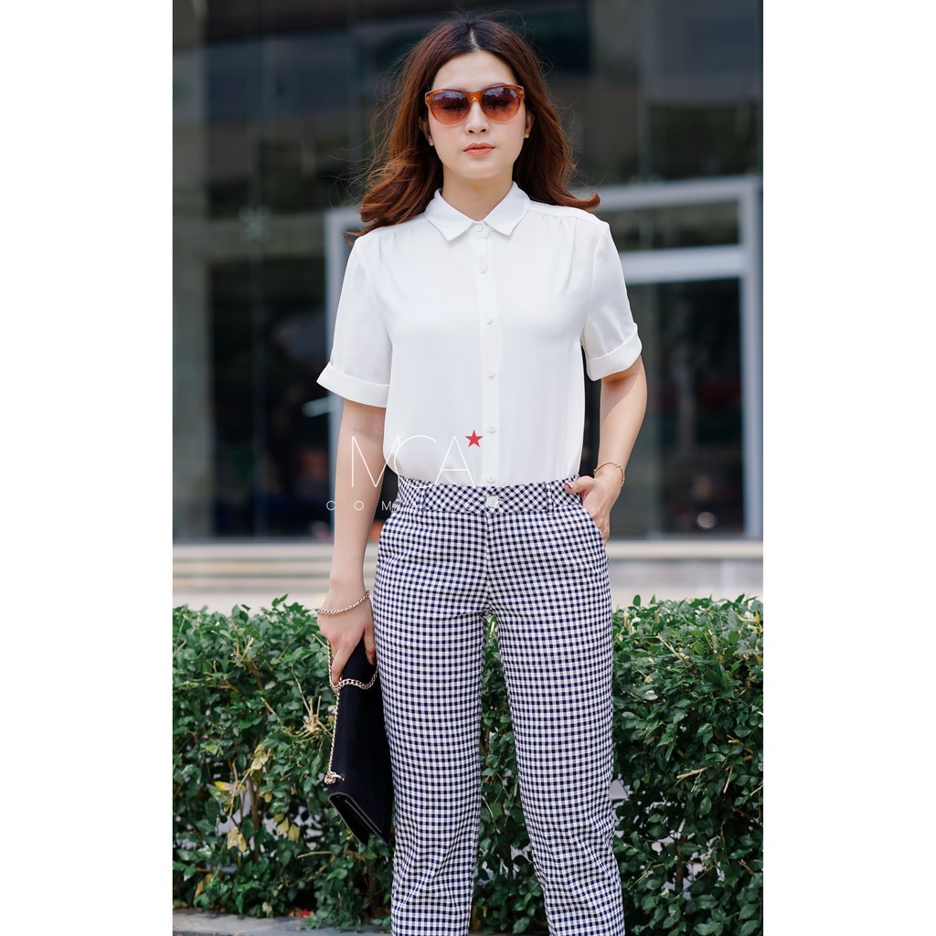 [CO MAYCA] Quần vải công sở nữ kẻ caro Q48 | BigBuy360 - bigbuy360.vn