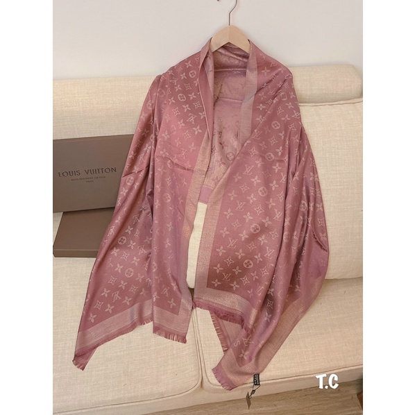 Khăn gấm nhũ L v fullbox túi giấy