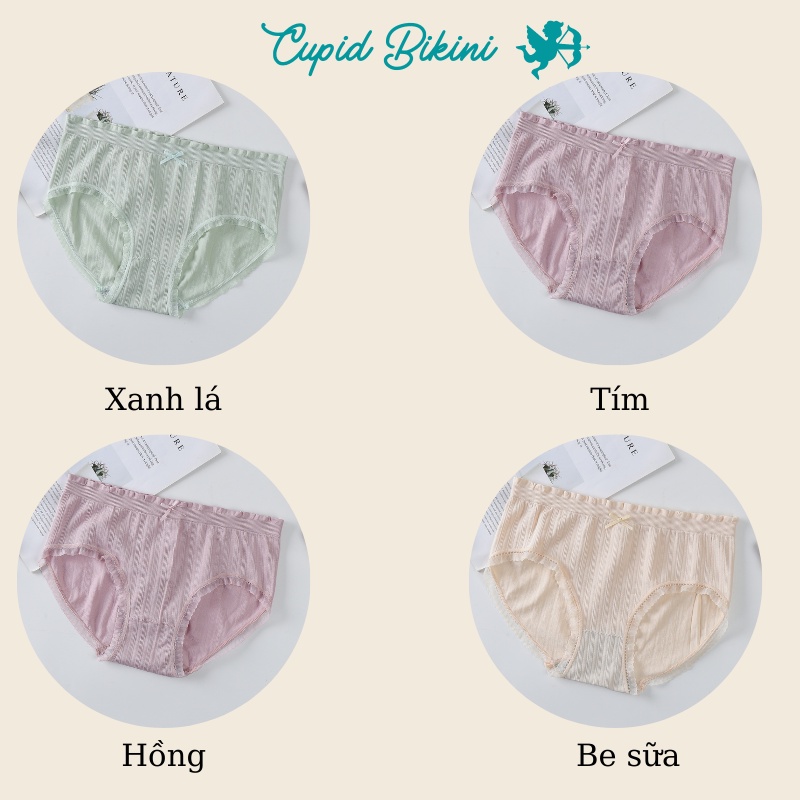  Quần lót nữ cotton gân tăm mềm mại kháng khuẩn siêu có giãn | BigBuy360 - bigbuy360.vn