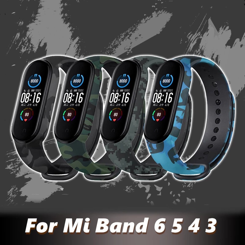 Dây đeo tay mi band 5 Camo