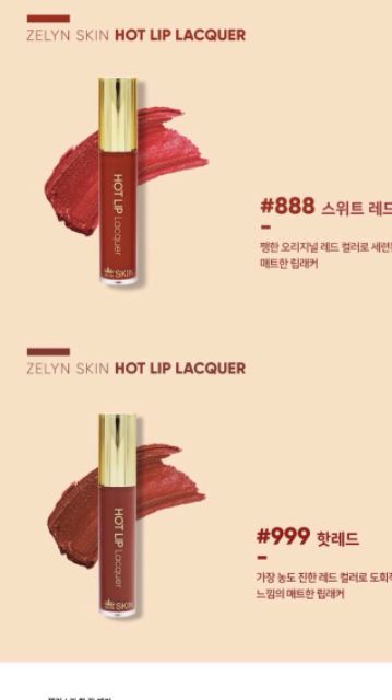 Son kem siêu lì HOT LIP lacquer zelynskin