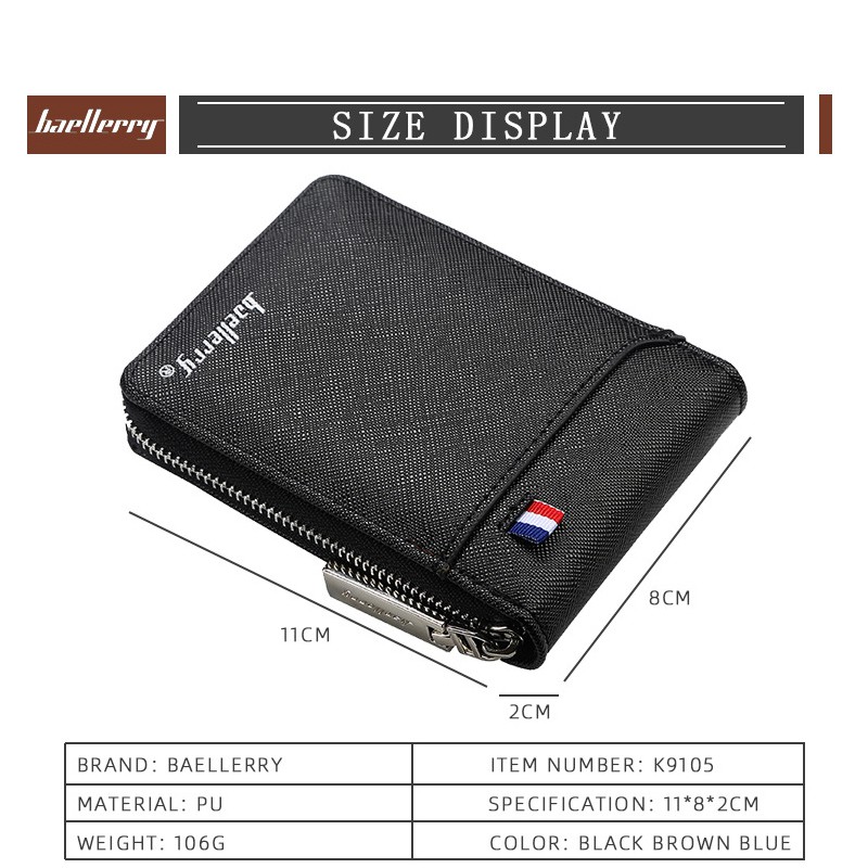 Baellerry Ví Đựng Thẻ / Tiền Nhiều Ngăn Sáng Tạo Cho Nam