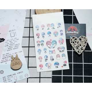 Sticker Ram - Rem (Anime Re: Zero) - Hình dán Anime