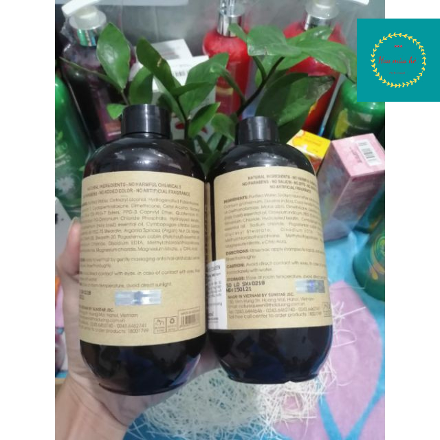 SALE MẠNH COMBO Gội - Xả Thảo Dược Nature Queen 480mL ( Sao Thái Dương Chính Hãng ) với thành phần từ thiên nhiên