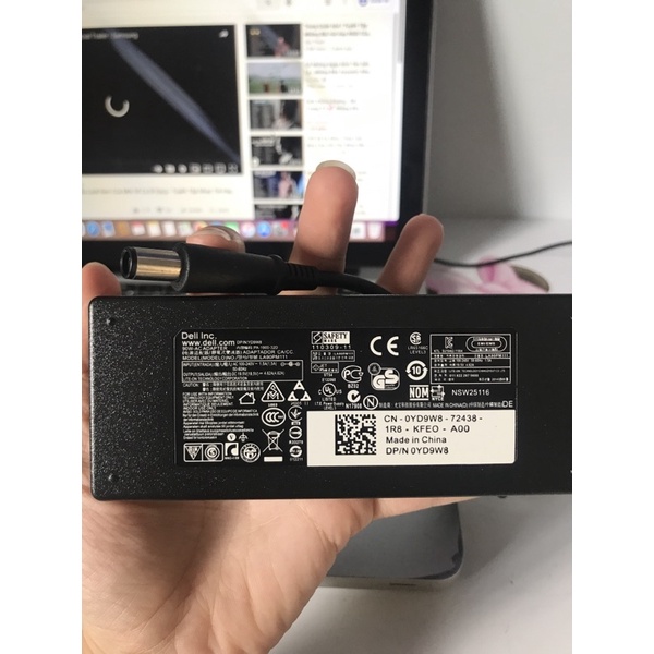 Sạc Máy Tính Dell chân kim to 19.5V-4.62A - Dây Sạc Laptop Dell 90W Zin Kèm dây nguồn - Bảo Hành 12 tháng - Lỗi 1 đổi 1