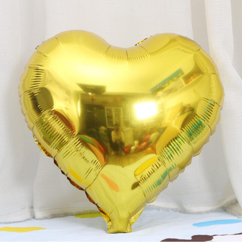Set 5 Bong Bóng Lá Nhôm 18inch Hình Trái Tim Trang Trí Tiệc Sinh Nhật / Valentine