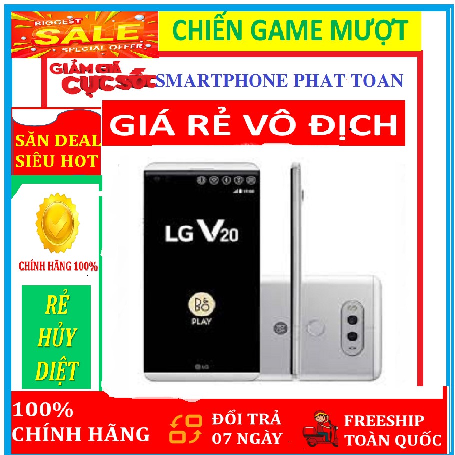 điện thoại LG V20 64G ram 4G mới, CHÍNH HÃNG, bảo hành 12 tháng