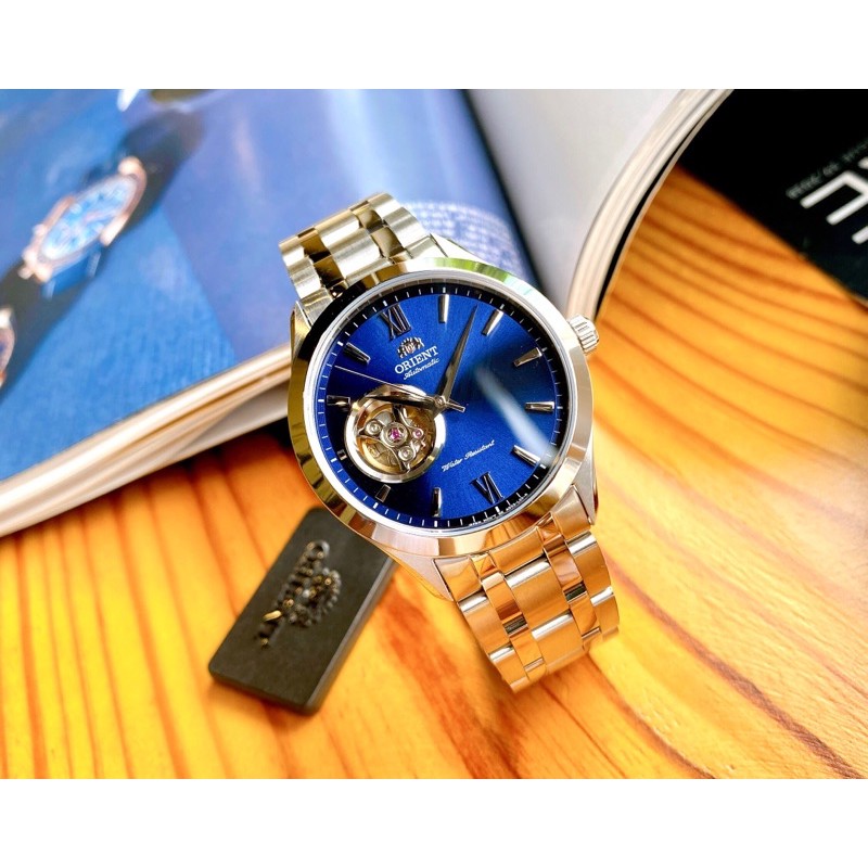 Đồng hồ nam dây thép Orient Automatic Blue FAG03001D0
